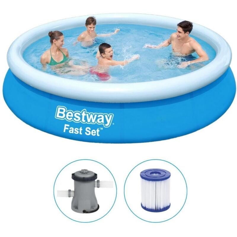 Bestway - Fast Set 3,66 x 0,76 m 57274 + Filtration à cartouche