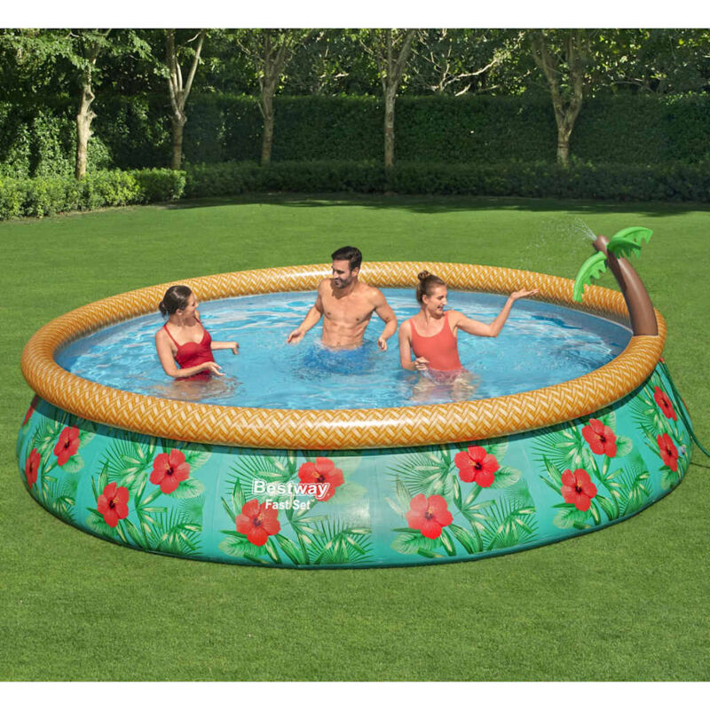 Bestway - Ensemble de piscine gonflable Paradise Palms 457x84 cm