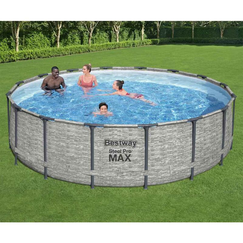 Bestway - Piscine ronde Power Steel 488x122 cm