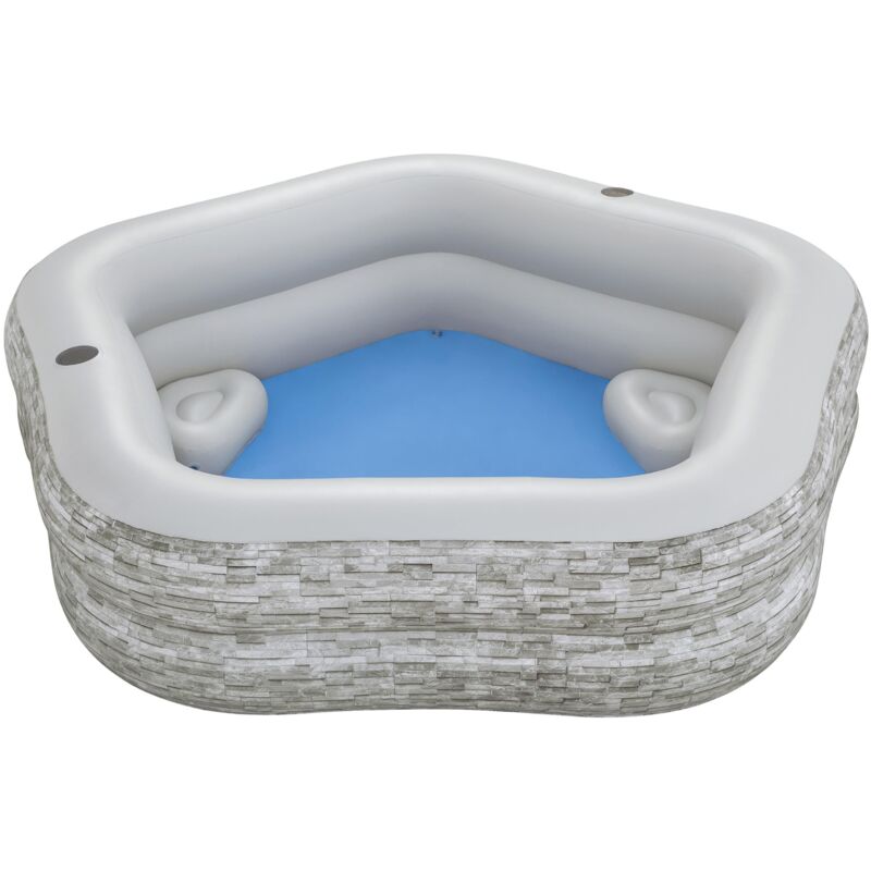 Bestway - destockage - Piscine gonflable Truprint - Imprimé pierre