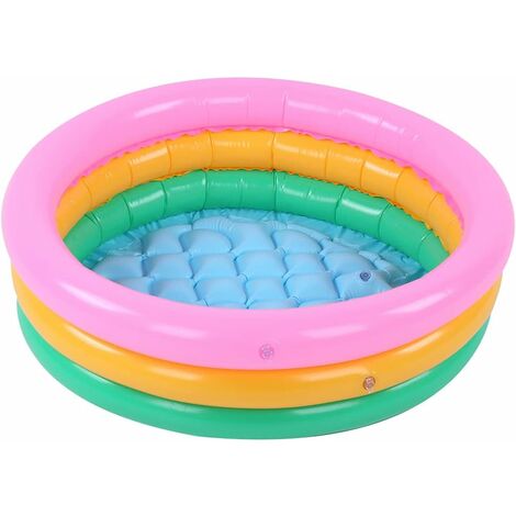 Piscine Gonflable BORDTRACT Piscine pour Enfants Piscine Ronde pour Enfants Pataugeoire pour Bébé Piscine Gonflable Douce Piscine à Balles Couleur Vive Centre De Jeux d'eau Enfants Jardin Extérie(M)
