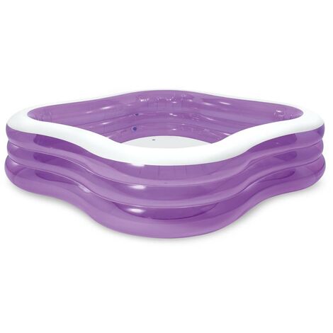 Piscine gonflable carrée - L 229 x l 229 x H 56 cm - Vinyle - Bleu - Livraison gratuite