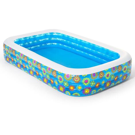 Piscina Hinchable Infantil Bestway Rectangular Flores 305x183x56 cm - 54121