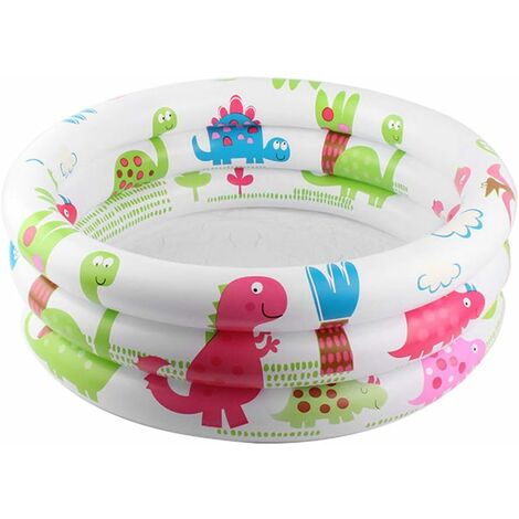 Piscine Gonflable Enfant à Motifs de Dessin Animé Baignoire Gonflable Piscine Ronde pour bébé Piscine À Balles Piscinette Gonflable Jouets d'eau Enfants LO-Ron