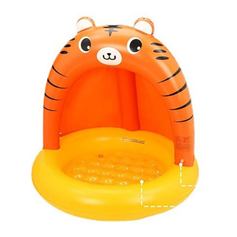 Piscine gonflable extérieure jet d'eau tigre d'ombrage pour enfants dinosaure animal 100x90cm piscine gonflable jet d'eau piscine extérieure pour