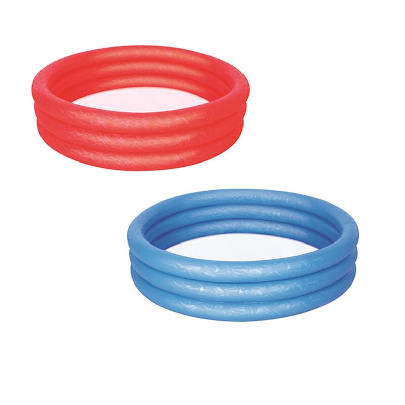 Bestway - Piscine Gonflable Enfant 3 Anneaux Eco Couleur Assortie 102x25 cm +2 Ans Jardin 51024