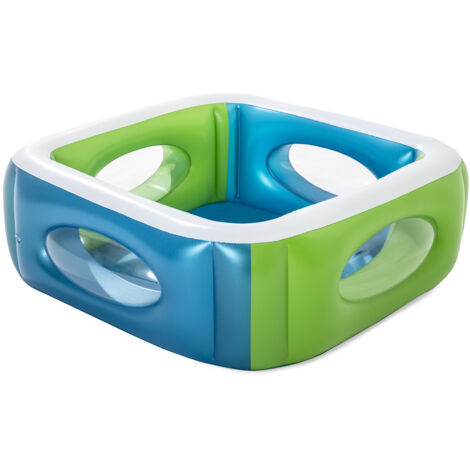 Piscine gonflable avec fenêtres -longueur 168cm - largeur 168cm hauteur 56cm