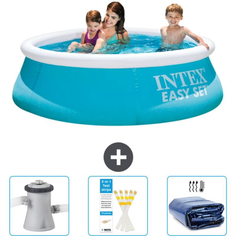 Intex - Piscine Gonflable Ronde Easy Set 183 x 51 cm - Bleue - Incluse Accessoire CB74