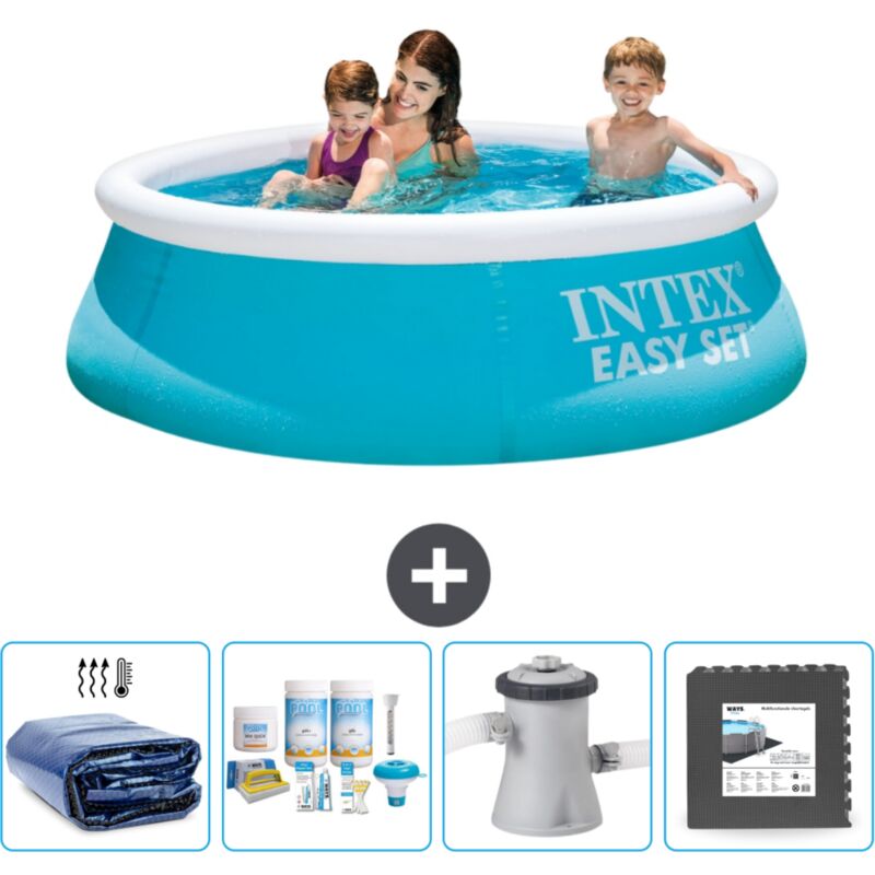 Piscine Gonflable Ronde Easy Set Intex 183 x 51 cm - Bleue - Incluse Accessoire CB3