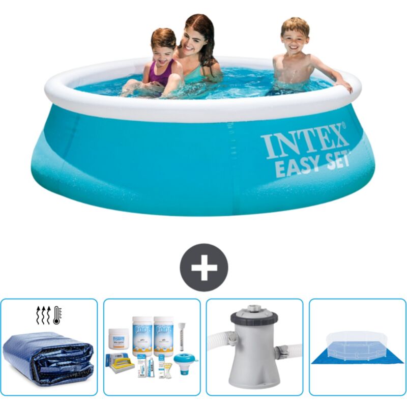 Piscine Gonflable Ronde Easy Set Intex - 183 x 51 cm - Bleue - Incluse Accessoire CB1