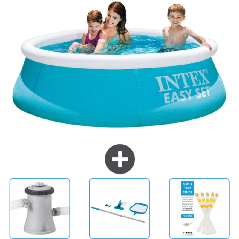 Piscine Gonflable Ronde Easy Set Intex 183 x 51 cm - Bleue - Incluse Accessoire CB82