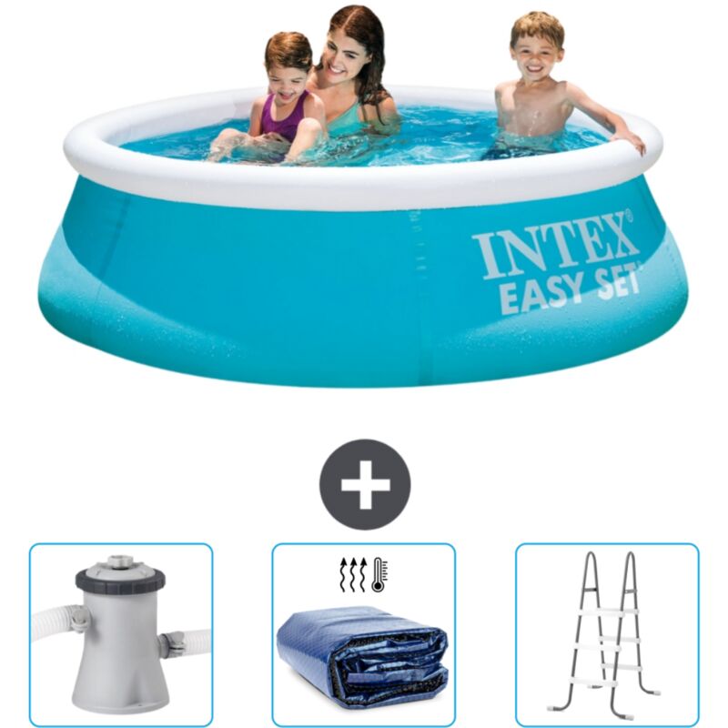 Piscine Gonflable Ronde Easy Set Intex 183 x 51 cm - Bleue - Incluse Accessoire CB83