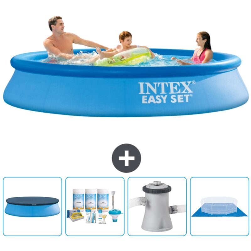 Piscine Gonflable Ronde Easy Set Intex 305 x 61 cm - Bleue - Incluse Accessoire CB1