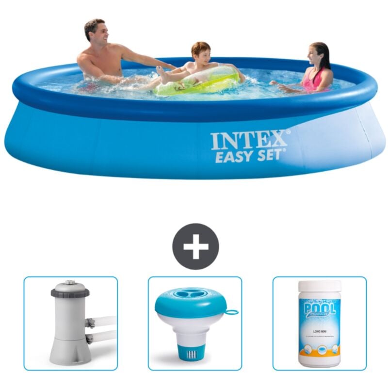 Piscine Gonflable Ronde Easy Set Intex 366 x 76 cm - Bleue - Incluse Accessoire CB77