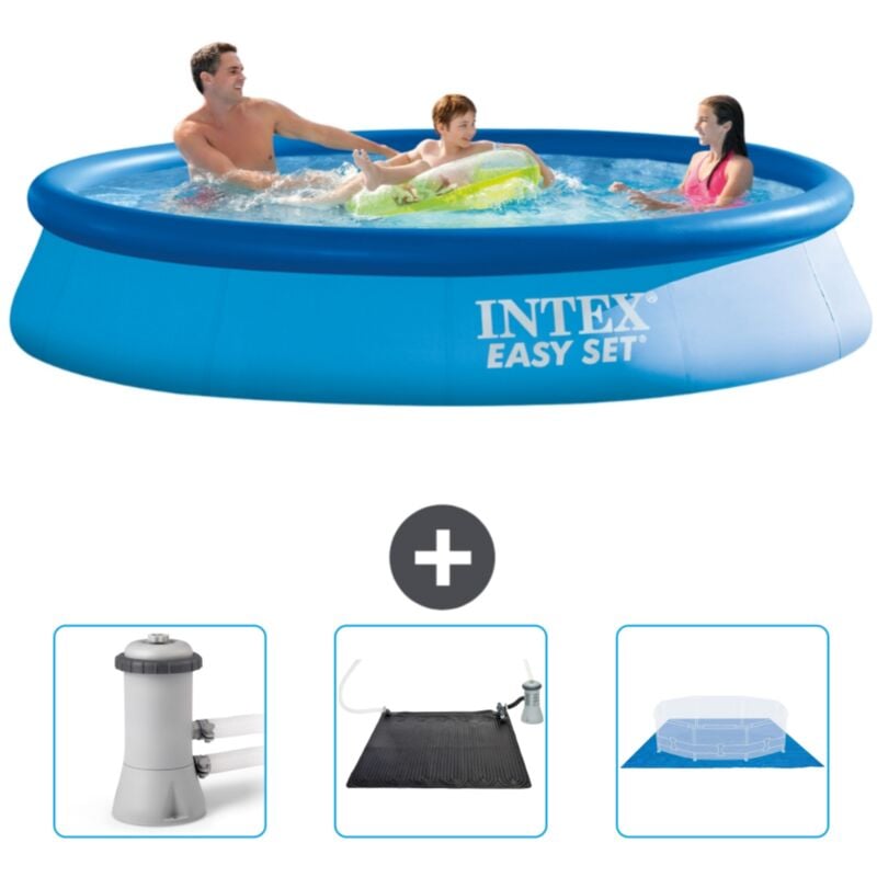 Piscine Gonflable Ronde Easy Set Intex 366 x 76 cm - Bleue - Incluse Accessoire CB79
