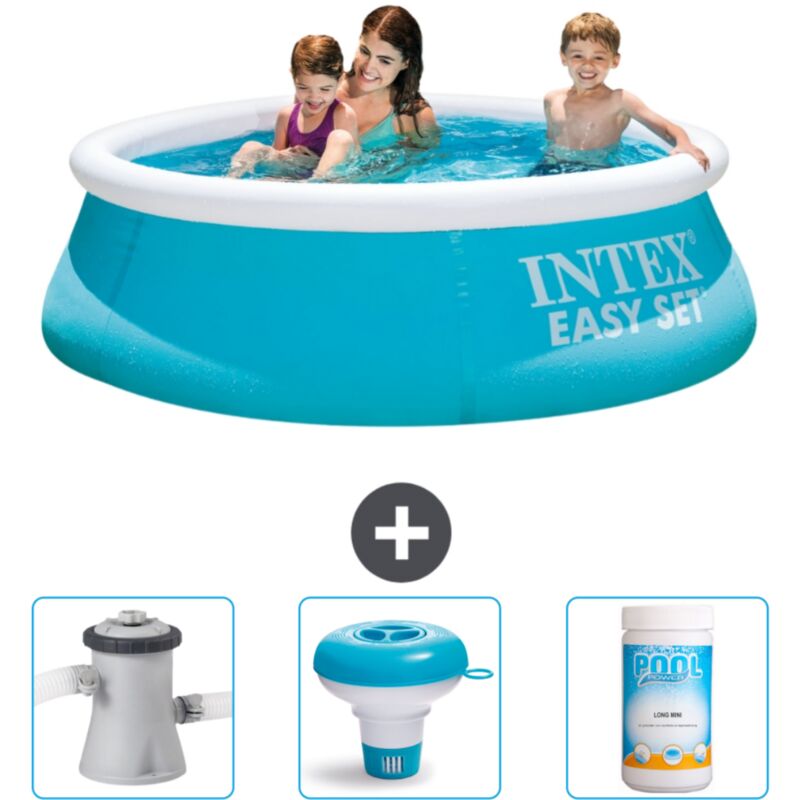 Piscine Gonflable Ronde Easy Set Intex 183 x 51 cm - Bleue - Incluse Accessoire CB77