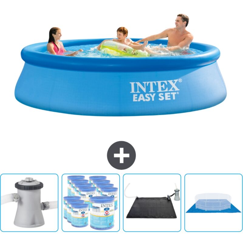 Piscine Gonflable Ronde Intex Easy Set - 305 x 76 cm - Bleue - Comprend des Accessoires CB91