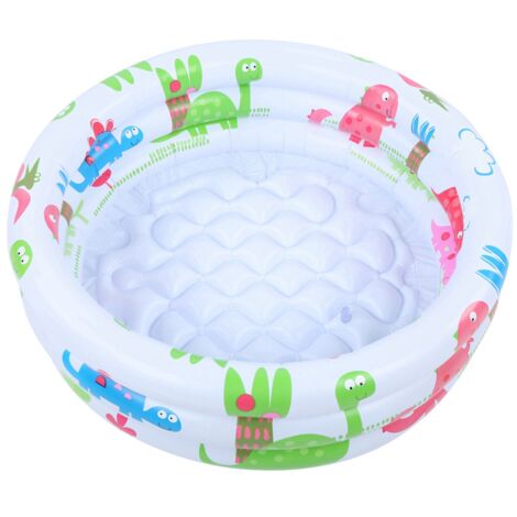 Piscine gonflable ronde pour bébés et jeunes enfants, portable, avec pompe, motif dinosaure, pour une utilisation intérieure et extérieure. Convient aux filles et aux garçons.