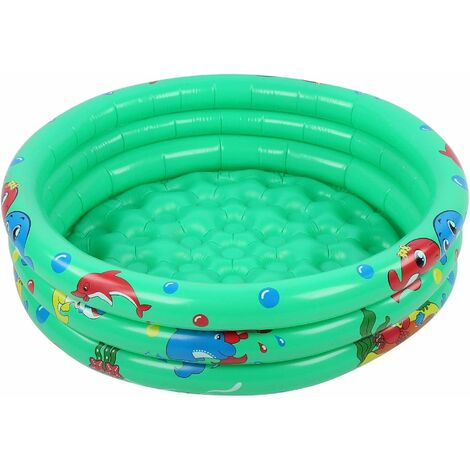 Piscine Gonflable Triomphe Ronde pour bébés en Bas âge Piscine Gonflable Portable pour Enfants Piscine intérieure extérieure pour Enfants Fille garçon(Green 90 cm)