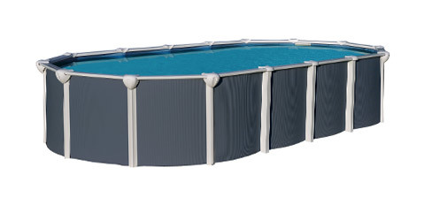 Piscine Hors Sol Acier Aspect Bois 755 X 390m Anthracite Osmose