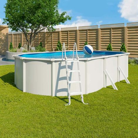 Habitat et Jardin Piscine bois rectangle Panama - 6.20 x 4.10 x 1.45 m pas  cher 