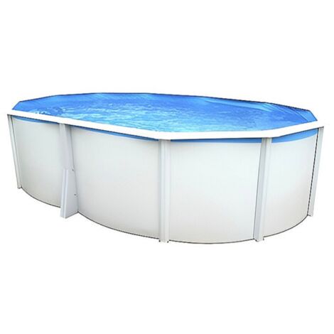 Piscine hors-sol acier Toi IBIZA COMPACT ovale 550X366X132cm filtre à sable 3,6m³/h