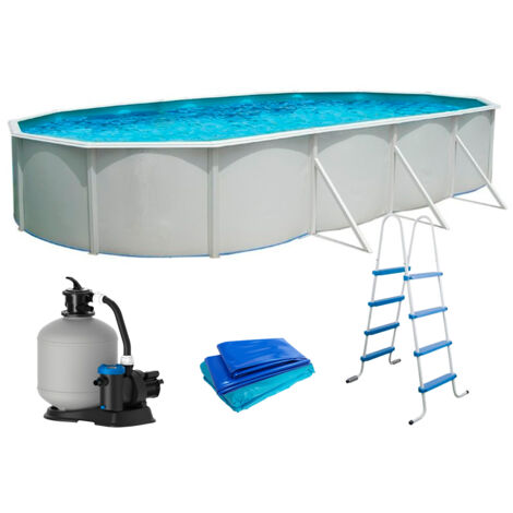 Piscine hors-sol acier Toi PRESTIGIO ovale 915x457x120cm filtre 12m3/h + liner 60/100