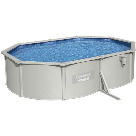 Piscine Hors Sol Bestway Hydrium Ovale Ø500x360x120 cm avec Paroi en Acier Renforcé Épurateur à Sable 3 028 L/H
