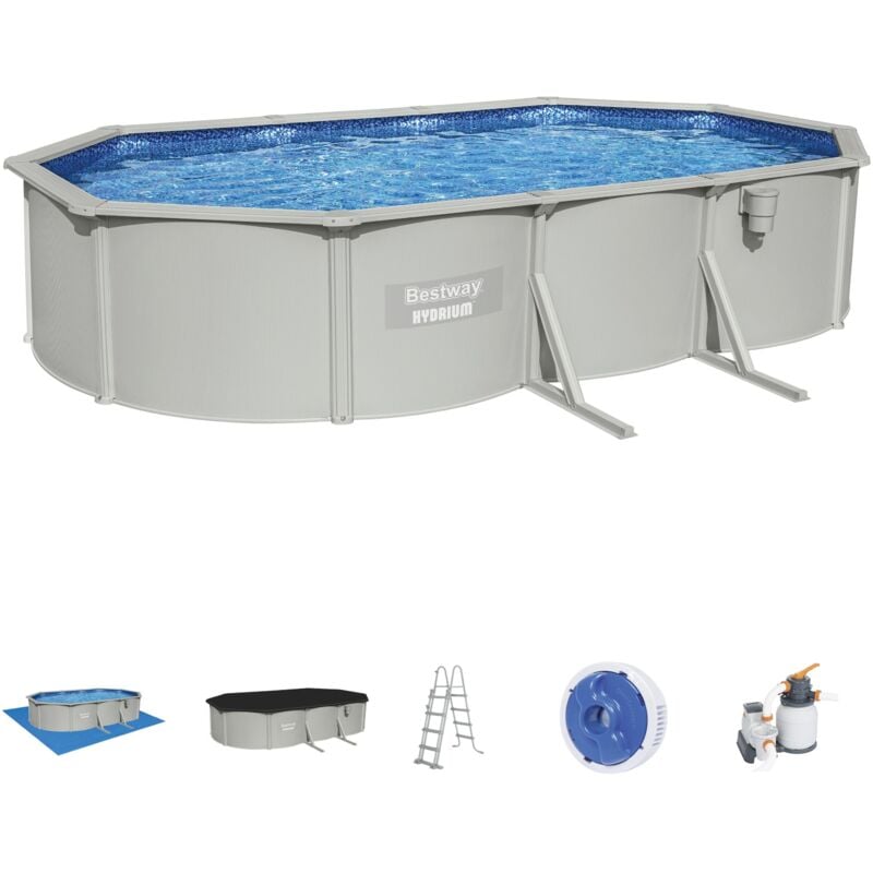 BESTWAY Piscine acier hors sol ovale Hydrium 610 x 360 x 120 cm