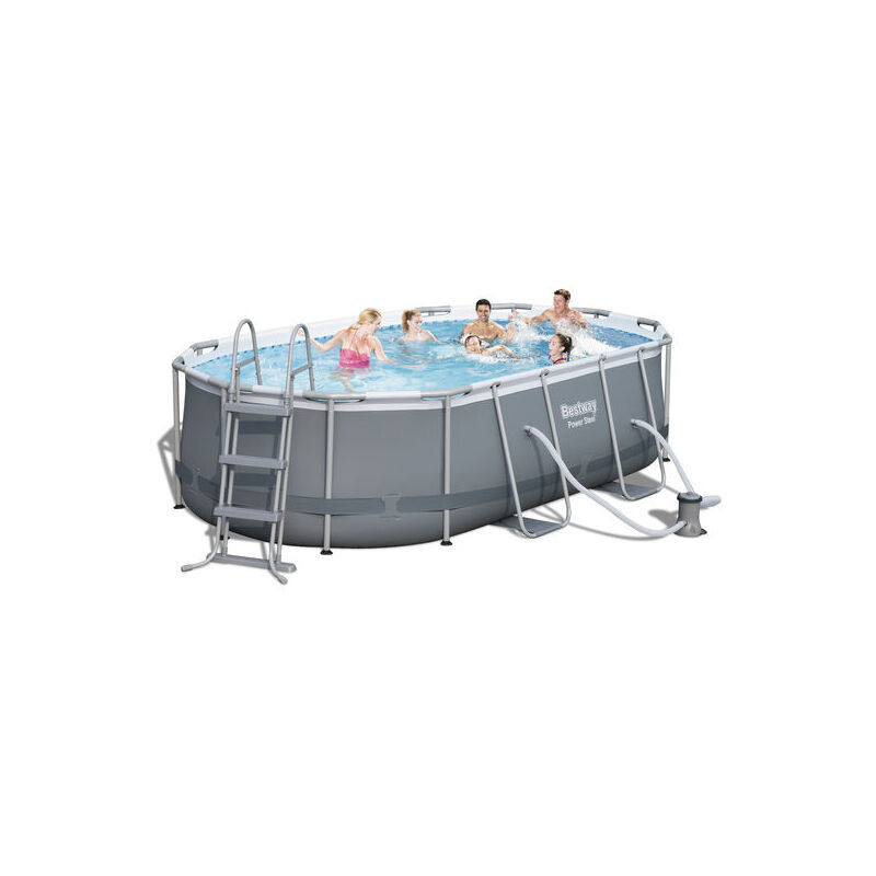 Bestway - Piscine hors-sol Power Steel - Ovale - 427x250x100cm