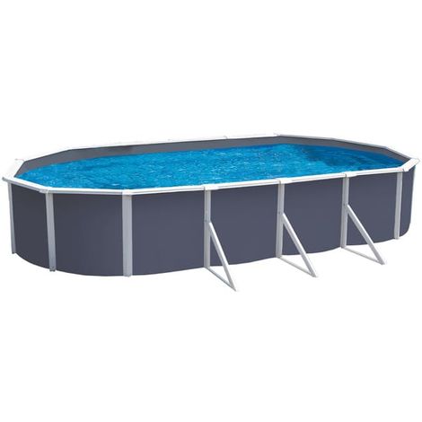 Piscine Hors Sol Métal Anthracite Varuna Trigano 755 X 390 M 130