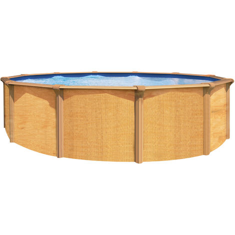 Piscine Hors Sol Métal Aspect Bois Osmose Trigano 490 M X 130 M