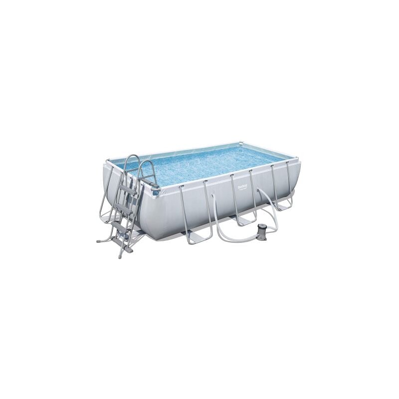 Piscine hors-sol rectangulaire Bestway 56441 Power Steel 404x201x100 cm avec pompe de filtration a' cartouche