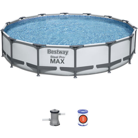 Piscine Hors Sol Steel Pro Max Diametre 427 X 84 Cm, Filtre A Cartouche