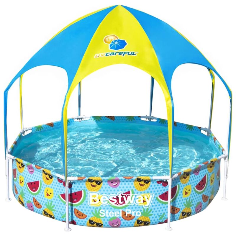 Bestway - Piscine hors sol pour enfants Pro uv Careful Acier 244x51 cm