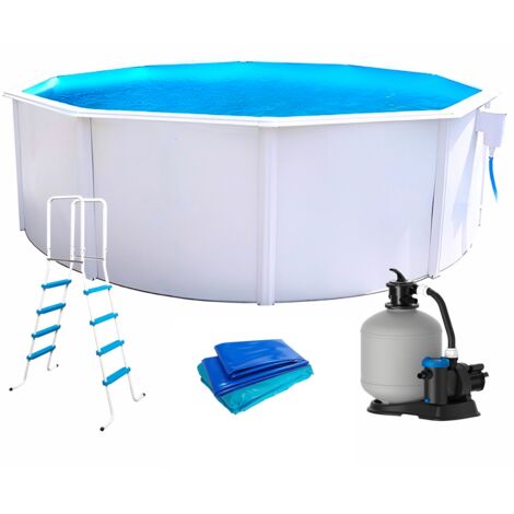 Piscine hors-sol Toi MAGNUM ronde 3.50 x 1.32m filtre à sable 6m3/h + echelle