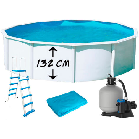 Piscine hors-sol Toi PRESTIGIO ronde 4.60 x 1.32m filtre à sable 8,5m3/h + liner 60/100