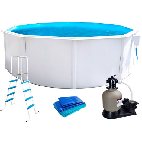 Piscine hors-sol Toi PRESTIGIO ronde 5.50 x 1.32m filtre à sable 8,5m3/h + liner 60/100