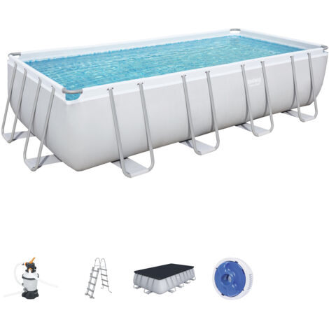 Piscine Hors-sol Tubulaire Bestway Power Steel 488x244x122 cm Filtre à Sable de 3.028 litres/heure