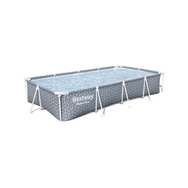 Bestway - Piscine hors sol tubulaire Steel Pro™ - 366 x 201 x 66 cm - Rectangulaire - décor graphique