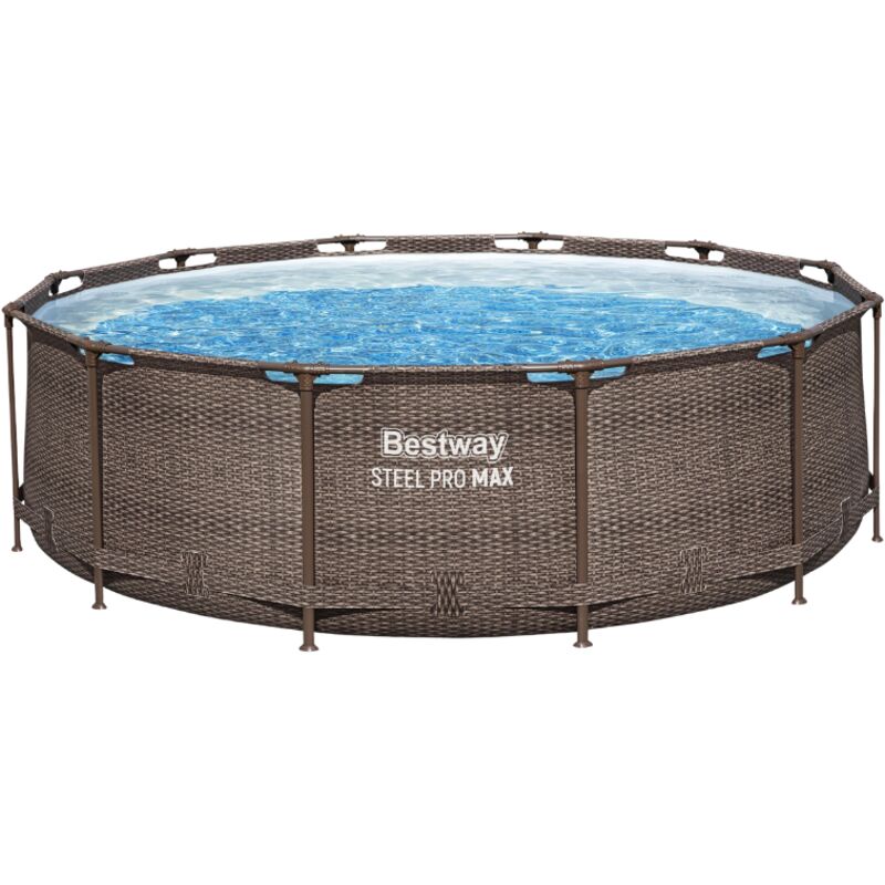 Piscine hors-sol tubulaire Bestway Steel Pro Max - 366x100cm - Épurateur à Cartouche de 2 006 l/h + Échelle