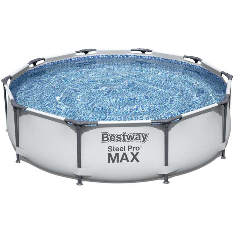 Iperbriko - Piscine Hors Terre Ronde Steel Pro Max Avec Pompe De Filtration