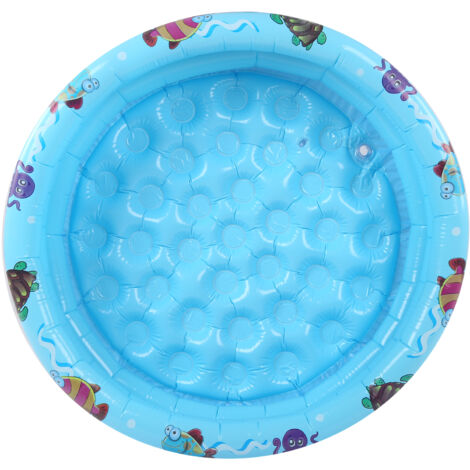 Piscine intérieure et extérieure pour bébé, ronde, gonflable, jeu d'eau pour enfants, bleu, 150cm/59,1 pouces