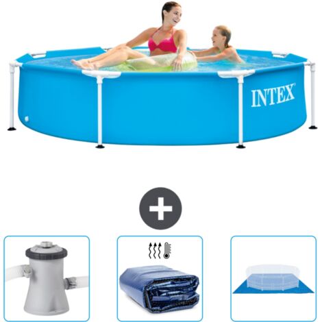 Piscine Intex Cadre Rond - 244 x 51 cm - Bleue - Incluse Accessoire CB76
