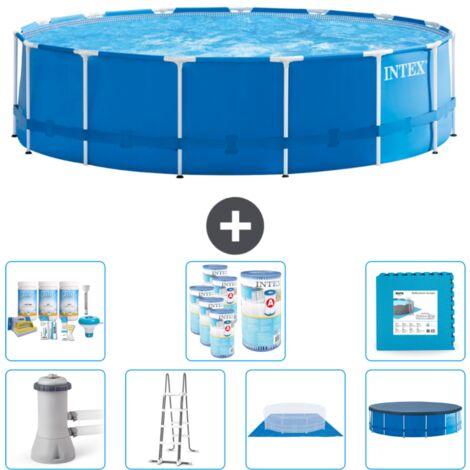 Piscine Intex cadre rond - 457 x 122 cm - Bleu -  Comprend des Accessoires CB42