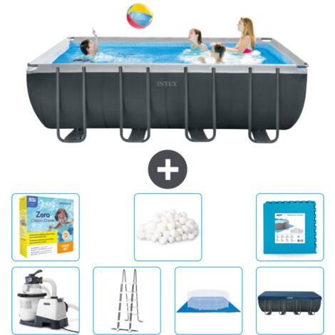 Piscine Intex Rectangulaire Ultra XTR Frame - 549 x 274 x 132 cm - Comprend des Accessoires CB48