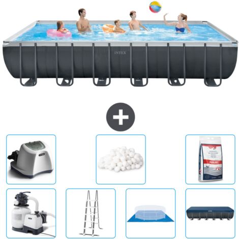 Piscine Intex Rectangulaire Ultra XTR Frame - 732 x 366 x 132 cm - Comprend des Accessoires CB57