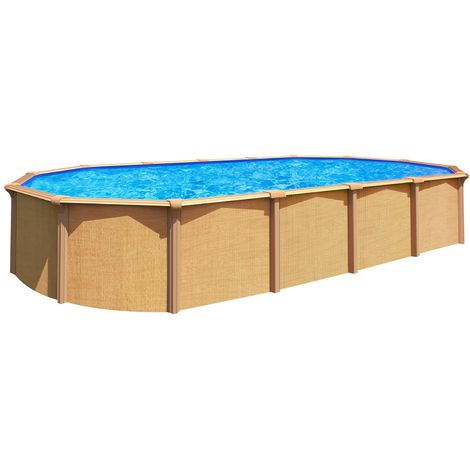 Piscine metal aspect bois