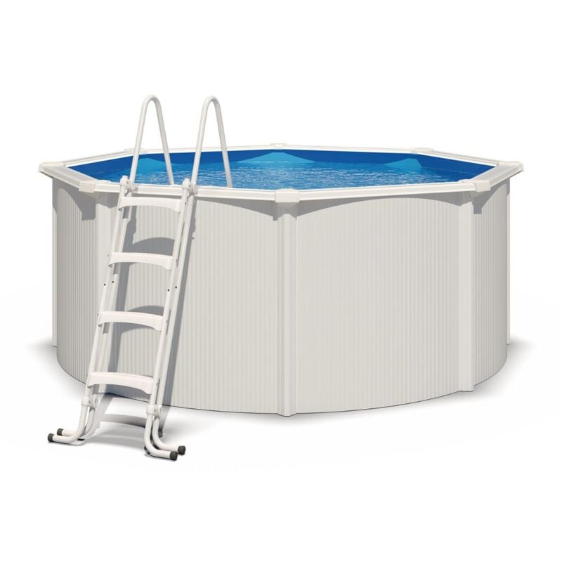 Trigano - Piscine hors sol acier ronde ø 3,65 x 1,20 m blanche saphir + groupe de filtration 4 m³/h et Aqualoon