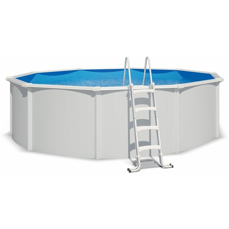 Trigano - Piscine hors sol acier ronde ø 4,55 x 1,20 m blanche saphir